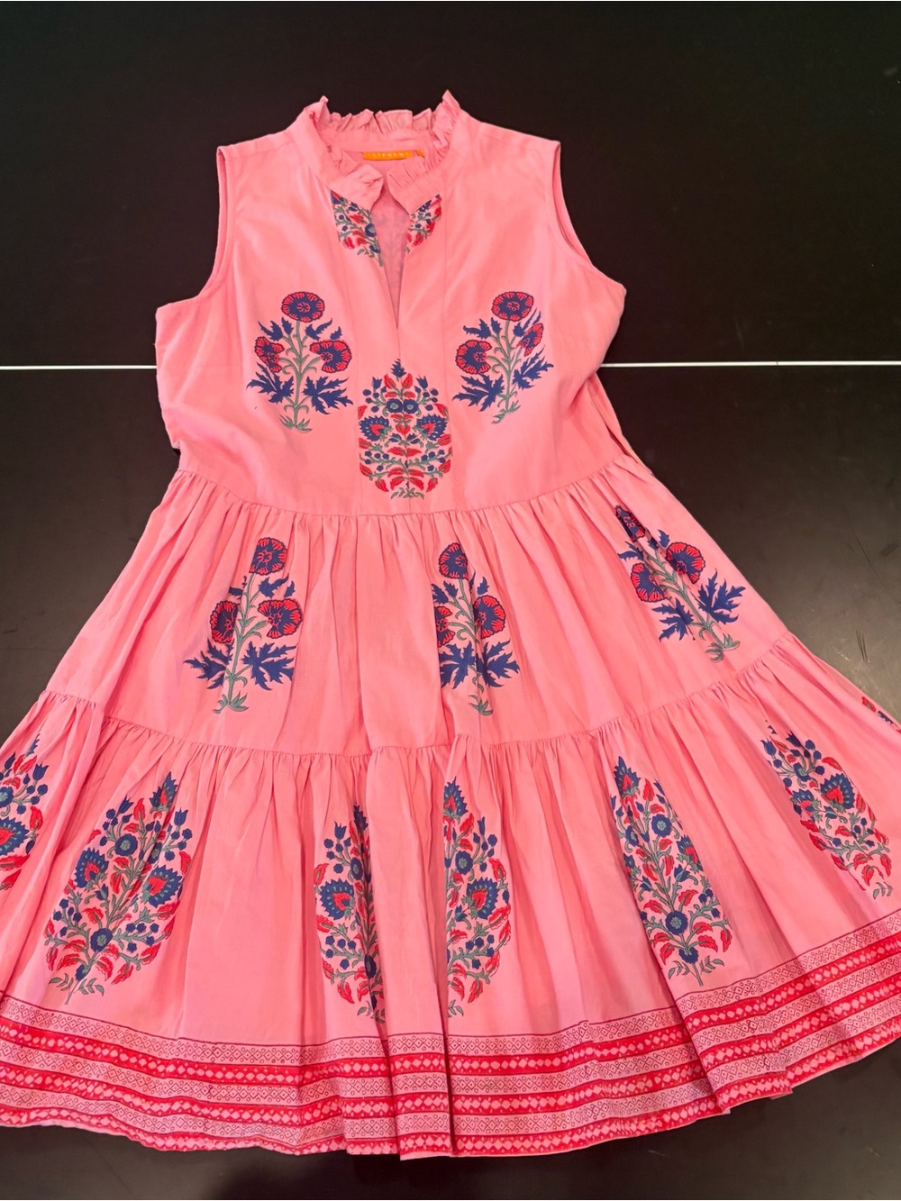 Women’s Pink Floral Tiered Dress
